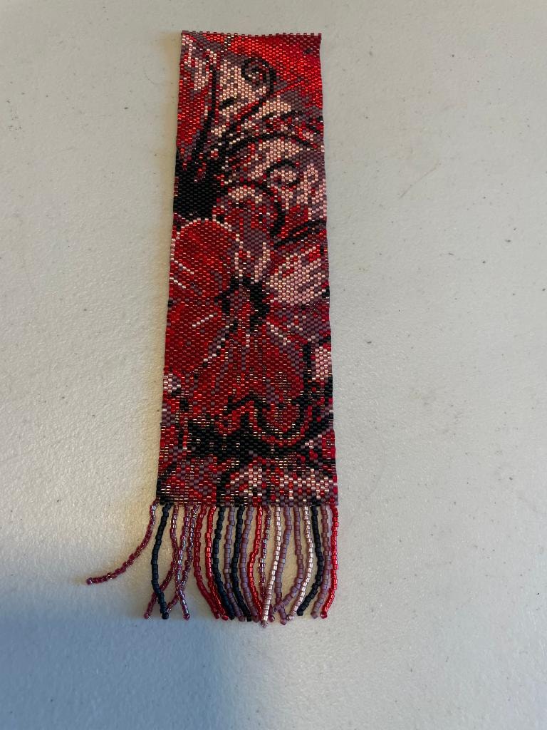 Red Floral Cuff